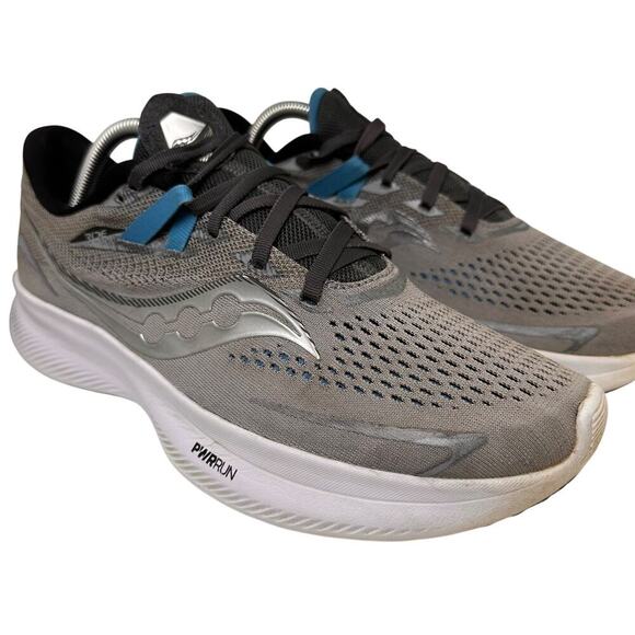 Saucony Ride 15 Mens Running Walking Shoes Gray Athletic Sneakers Sz 10 Comfort - Picture 3 of 16